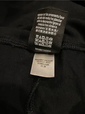 Victoria’s Secret PINK black yoga leggings pants size large white detail thumbnail 5