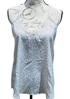 Aerie -1502 Gray Cheetah Print Tie Back Babydoll Camisole Tank Top XS‎ thumbnail 1
