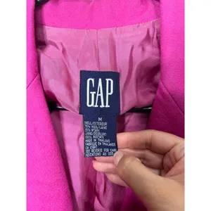 GAP Women's Hot Pink Wool‎ Blend Blazer Classic Button Career Jacket Size M thumbnail 6
