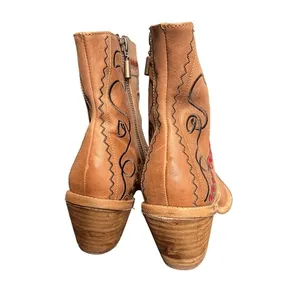 Anthropologie Marco Delli Embroidered Leather Western Boot Size 36 Floral Cowboy thumbnail 8