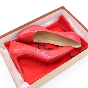Christian Louboutin Punch Dolly Pump Womens 7.5 Red Patent Leather Stiletto Heel thumbnail 16