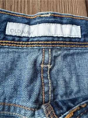 Old Navy Mini Skirt Size 14 Distressed Cotton Jean Skirt Blue Wash Casual Y2K thumbnail 3