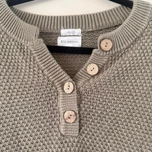 Blu-pepper Women's Green and Grey Jumper thumbnail 2