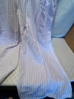 2 PCS Outfit ~off Shoulder Top & Pants Striped thumbnail 2