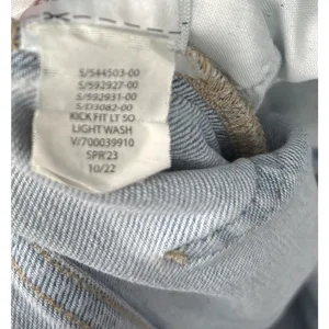 Gap Kick Fit Cropped Jeans Size 14 32 Light Blue Stretch Denim Boho Chic Raw Hem thumbnail 7