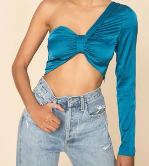 Superdown Rayna One‎ Sleeve Top Size Small thumbnail 1