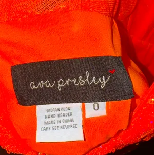Ava Presley Neon Orange Homecoming Dress With Corset Top thumbnail 7