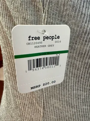 Free People Ribbed V-Neck Tank Top in Heather Gray thumbnail 5