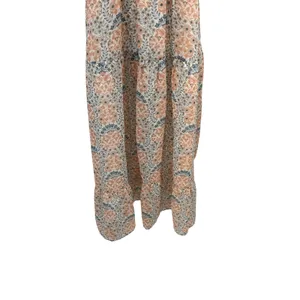 Ivy City Co. Nora Maxi Dress Floral Print Smocked Orange Blue‎ Plus Size 1X thumbnail 14