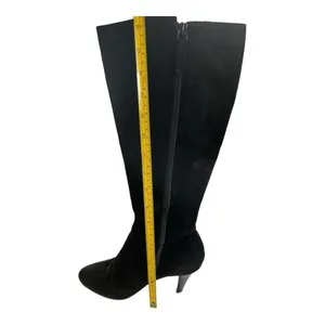 Cole Haan Nancy Nike Air Tall Black Suede Riding Boots with Tassel, size 8.5 thumbnail 11