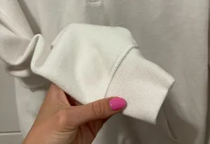 Aerie White Oversized Quarter Zip Pullover thumbnail 5