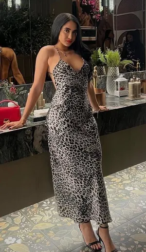 Zara maxi dress cheetah leopard animal print slip satin evening party cocktail thumbnail 12