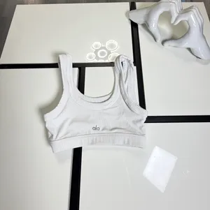 🤍 Alo Yoga Ribbed Wellness Bra - White | Size XS thumbnail 4