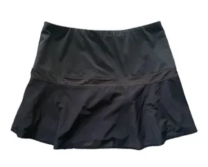 Athleta -BLACK ATHLETIC SKORT-SIZE SMALL Athletic black skort, lined mesh hen, no slip shorts, excellent condition Measurements: Waist: side to side 15-18 inches Length: waistband to bottom 14 inches thumbnail 5