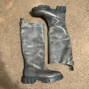 Free People Brooks High Tall Boots Leather Chunky Platform Lug Sole‎ 38.5 / 8 thumbnail 4