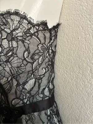 Ann Taylor Lace Corset Top Black 10 thumbnail 6