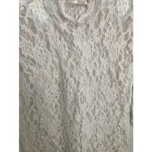 Gimmicks by BKE Y2K Buckle Womens Top Sheer Lace Front Back Beaded Embroider Size L thumbnail 5