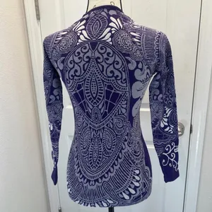 ATHLETA Purple Long-Sleeve Patterned Women's Top thumbnail 4