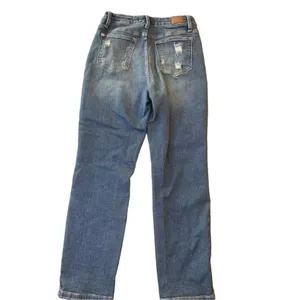 Judy Blue Straight Leg Denim Jeans Rainbow Embroidery Style JB88438 MD Size 29 thumbnail 2