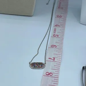 Fresh & Co CZ white gold dipped choker 15” & 2” extender thumbnail 4