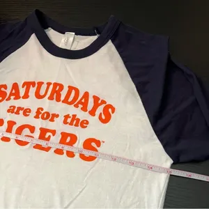 Summit Women’s Saturdays are for‎ the Tigers Baseball Tee XS Clemson Auburn thumbnail 8