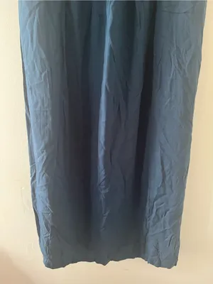 Old Navy Blue Strapless Smocked Maxi Dress Medium Coastal Euro Summer Resort thumbnail 3