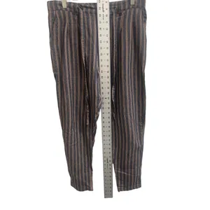 Gianni Lupo Women's Blue Pleated Drawstring loose fit pants Size M SKU 1369 thumbnail 2