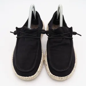 Hey Dude Wendy Womens US 7 Black White Moc Toe Slip On Casual Shoes thumbnail 2