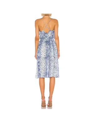 New Elliatt midi Dress Blue Silver the Collection dress size medium thumbnail 3