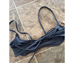 Skims Signature Swim Micro Scoop Bikini Top Gunmetal Size XL thumbnail 9