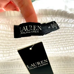 Lauren Ralph Lauren White Eyelet Cotton Broadcloth Skirt Size Medium NWT thumbnail 6