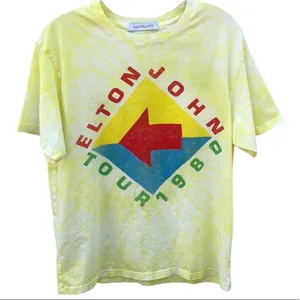 Daydreamer Womens Small Elton John sold out 1980 CA tour boyfriend tee-TINY DEFECT thumbnail 2