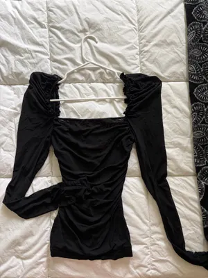Shein Long Sleeve Top Black mesh thumbnail 3