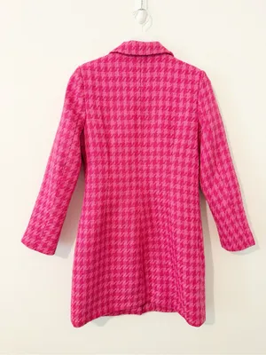Pomander Place Magenta Tweed Stacie Houndstooth Pink Dress Tuckernuck Small S * thumbnail 8