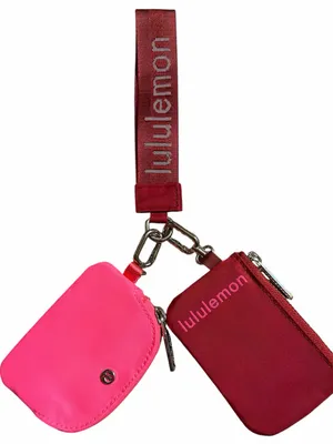 NWOT lululemon athletica Pink & Burgundy dual pouch thumbnail 1