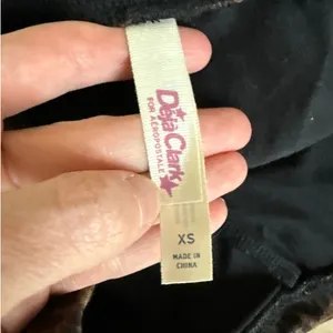 Deja Clark for Aeropostale Fold Over Flare Pants Leopard Size XS Black Brown thumbnail 3