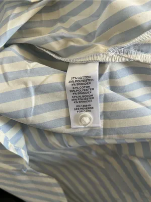 Casa cabana blue and white striped button down shirt sz small thumbnail 6