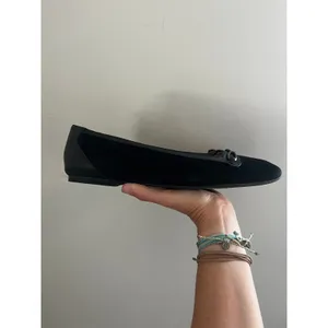 Black Suede Leather Loafers size 10 Parker Flats Office Chic Minimalist Preppy thumbnail 10