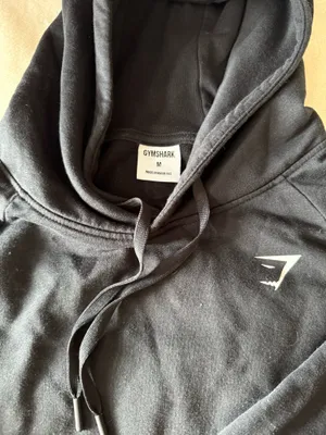 Gymshark Black Cropped Hoodie Medium thumbnail 5