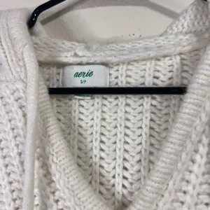 Aerie Soft Cream Cable Knit Sweater thumbnail 2