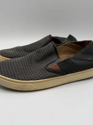 OluKai Pehuea Slip On Sneakers Women’s 7.5 Gray Mesh Drop In Heel Comfort thumbnail 3