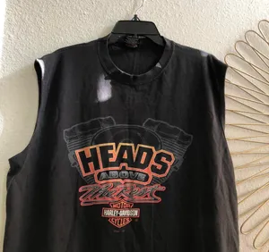 2001 Y2K Vintage Harley Davidson sleeveless graphic biker muscle tank tee t-shirt Size XXL thumbnail 3