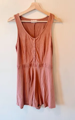 Altar’d State Faux Suede Romper thumbnail 1