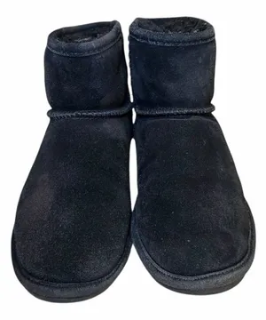 BearPaw Black Suede Shearling Winter Snow‎ Boots Warm Casual Comfort Womens thumbnail 1