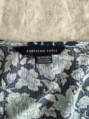 American Eagle Floral Bell Sleeve Top thumbnail 6