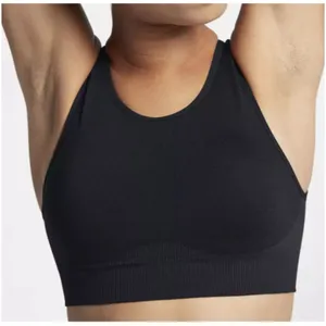 Nike Seamless Sports Bralette Womens Size S Black Keyhole Back 858733-010 thumbnail 1