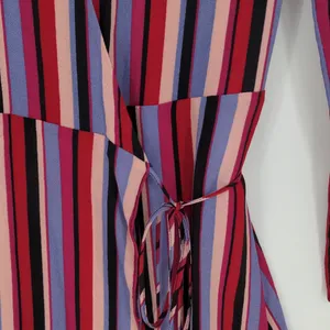 Reformation Anya Women's Wrap Dress Size Extra Small Vertical Stripe Colorful‎ thumbnail 8