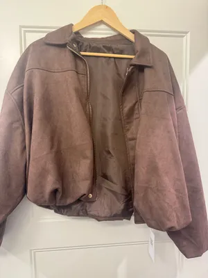Tiktok Shop Brown Suede Jacket Size M thumbnail 1