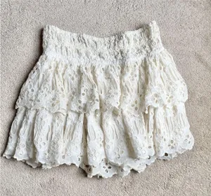 Free People Eyelet Ruffle Mini Skirt thumbnail 7