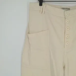 Urban Outfitters Women's High Waist Straight Leg‎ Cream Pants Size 12 Button Fly thumbnail 6